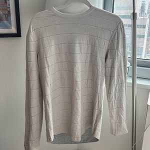 Upwest reversible tee, cream/grey (“stardust”)